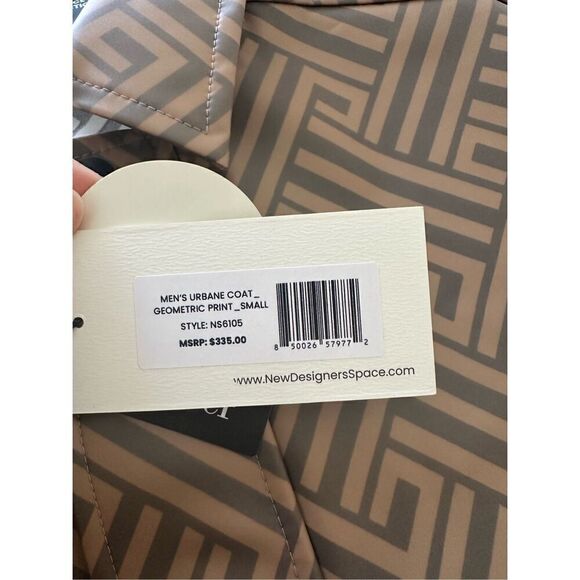 NWT V Force Collection By New Designer Space MEN'S URBANE COAT GEOMETRIC PRINT S - Picture 4 of 15